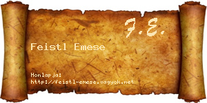 Feistl Emese névjegykártya